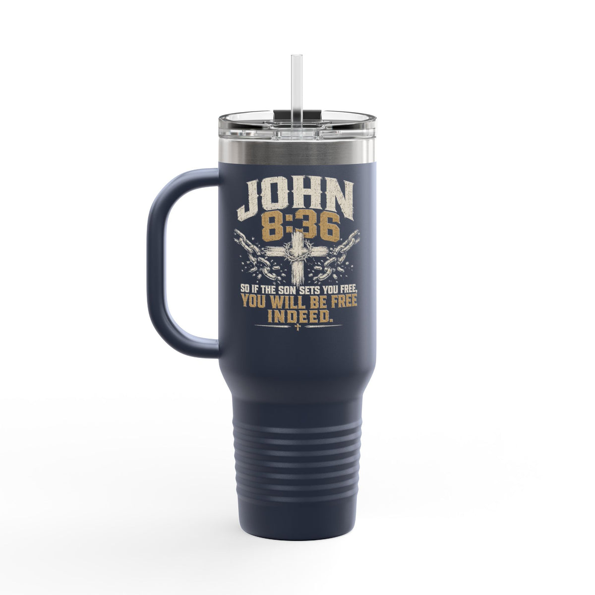 Set Free Cross logo Travel Mug | 40oz Insulated Tumbler
