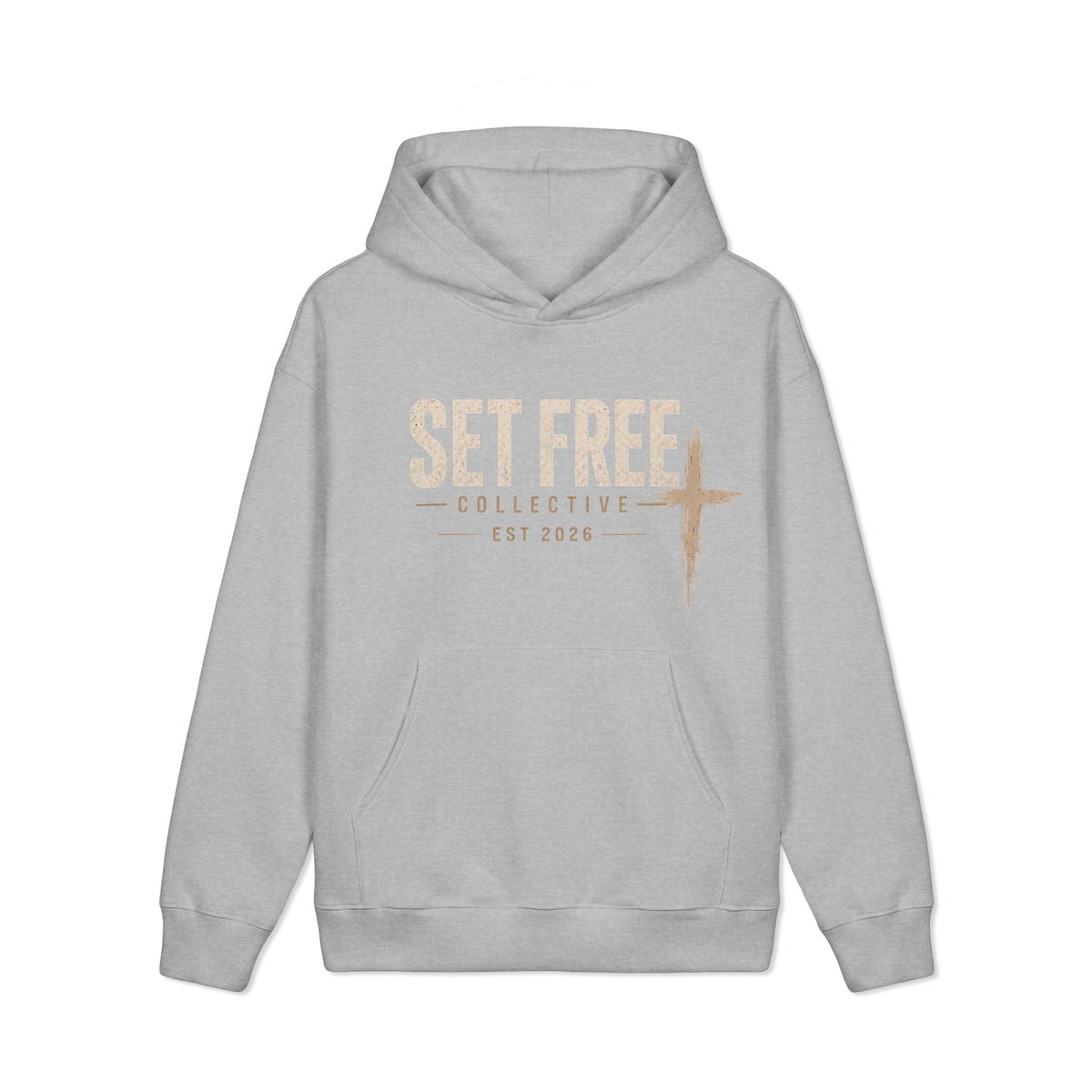Set Free Cross design Hoodie | Religious Faith Christian Sweatshirt