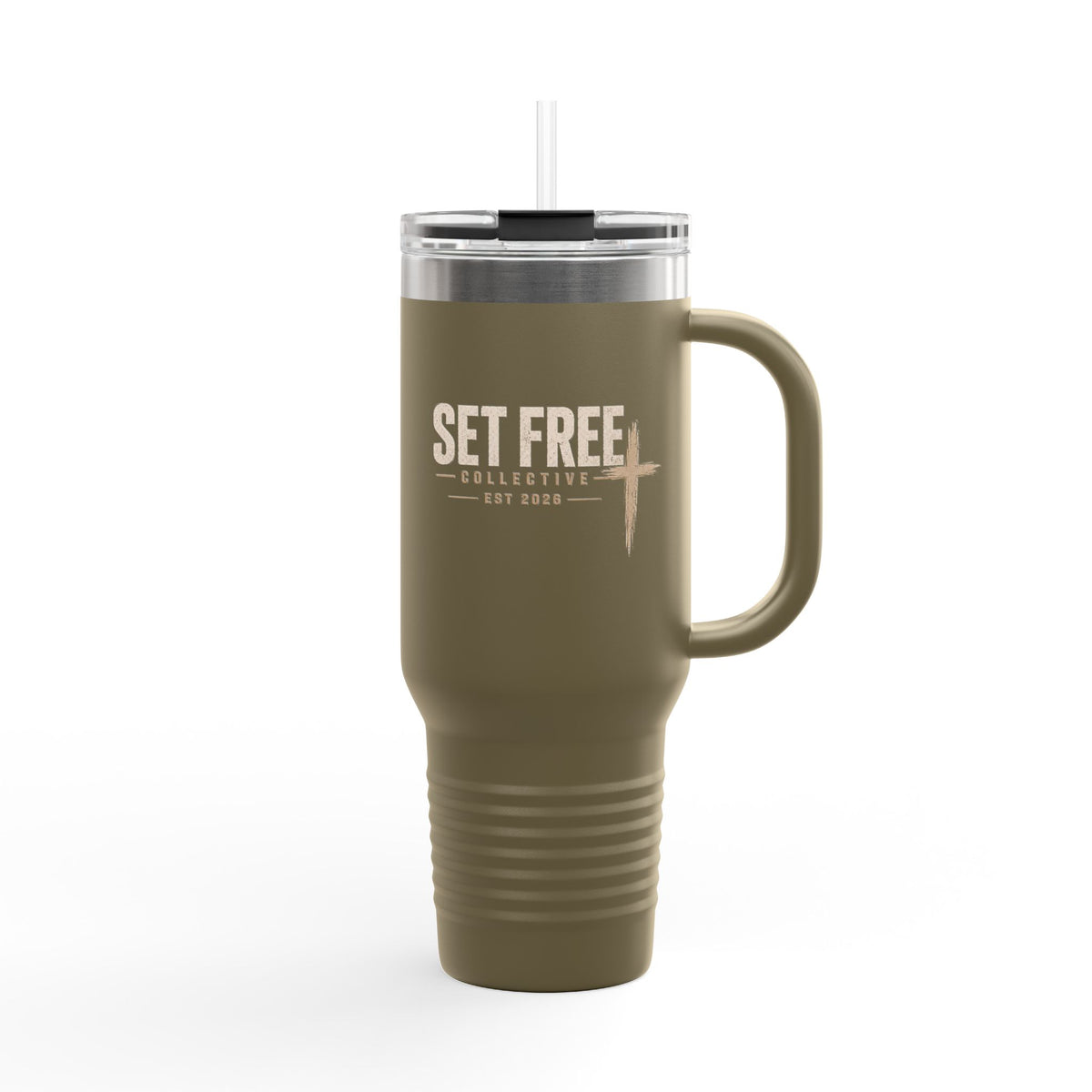 Set Free Cross logo Travel Mug | 40oz Insulated Tumbler