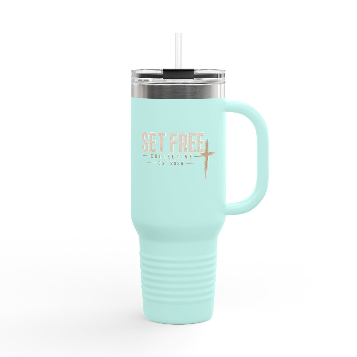 Set Free Cross logo Travel Mug | 40oz Insulated Tumbler