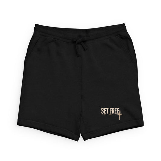 Set Free Cross Logo Sweatshorts | Christian Faith Athletic Shorts