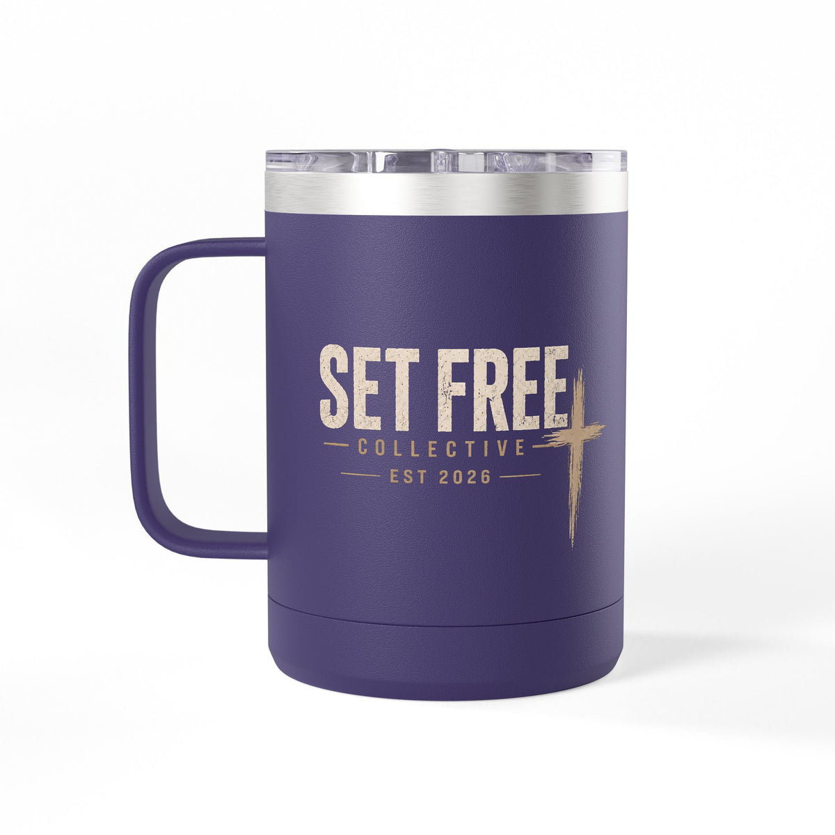 John 8:36 Scripture Cross Design Mug | 15oz Tumbler