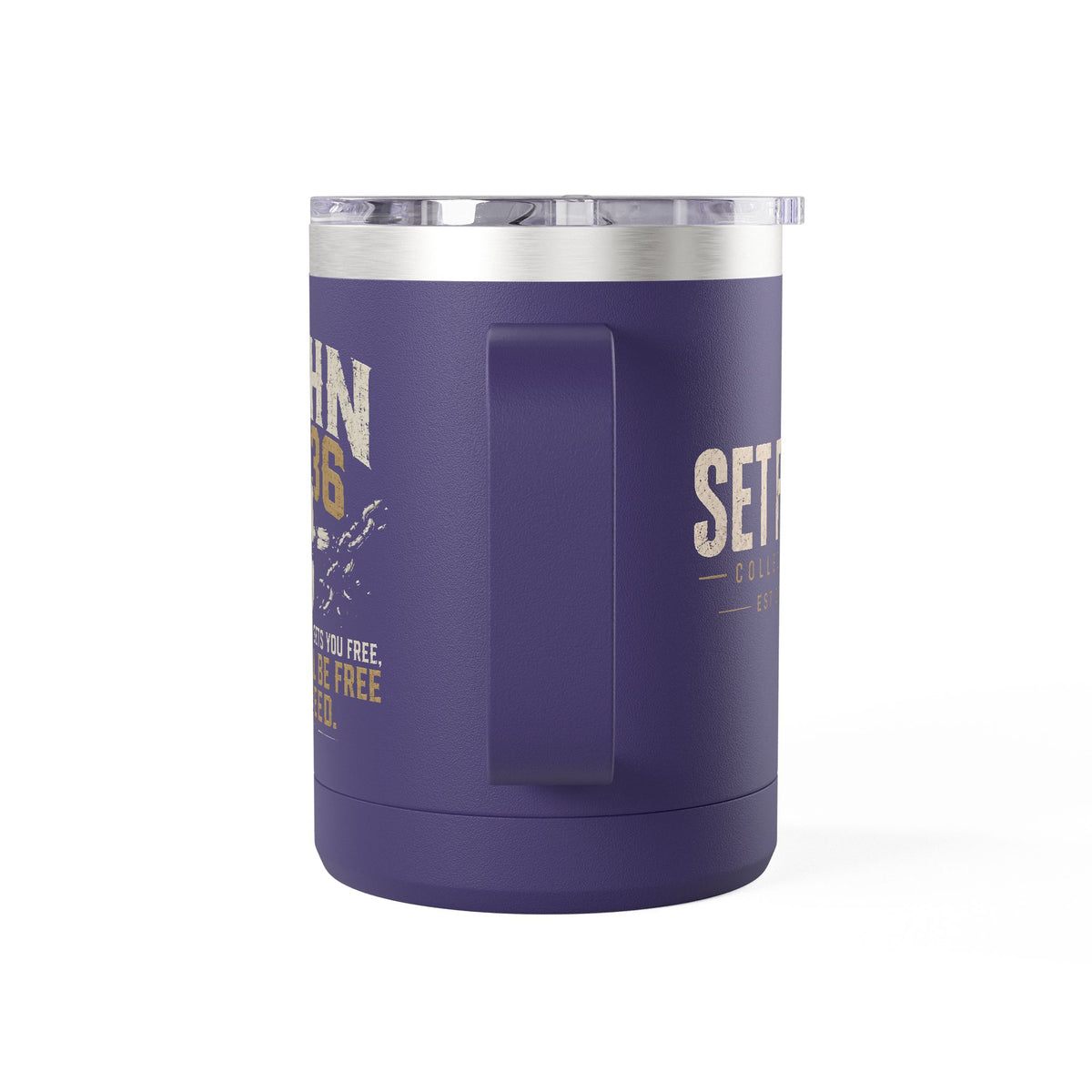 John 8:36 Scripture Cross Design Mug | 15oz Tumbler
