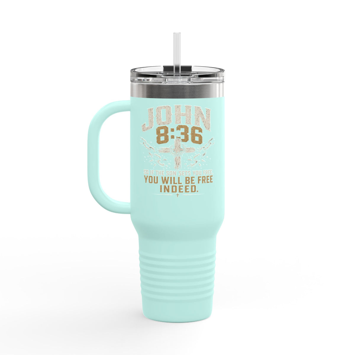 Set Free Cross logo Travel Mug | 40oz Insulated Tumbler