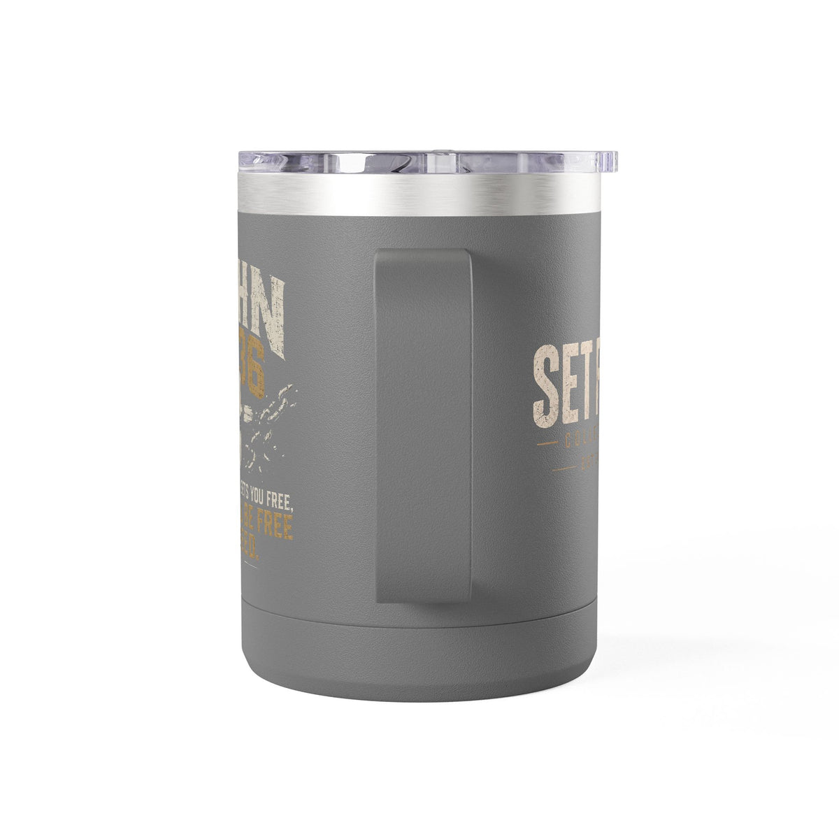 John 8:36 Scripture Cross Design Mug | 15oz Tumbler